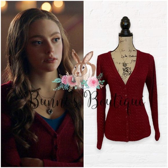 Hope Mikaelson's ModCloth Speckled Ribbed Cardigan Legacies - Picture 1 of 9